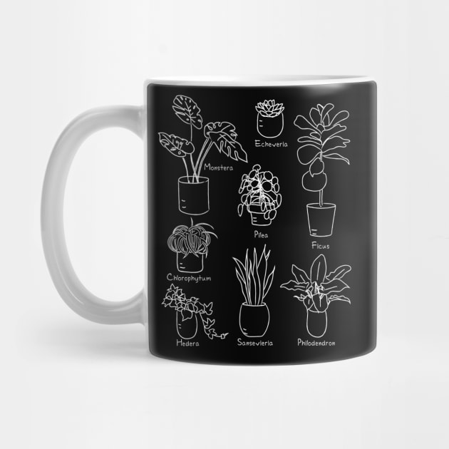 Hand Drawn Indoor Plants for Plant Lovers and Lovers of Cottage Core by YourGoods